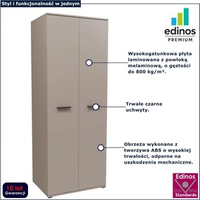 Kaszmirowa szafa dwudrzwiowa na ubrania z drążkiem F9-C76