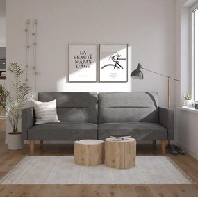 Szara sofa rozkładana 204 cm Channel – Støraa