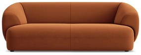 Pomarańczowa aksamitna sofa 212 cm Moana – Makamii