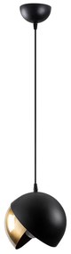 Lampa wisząca w czarno-złotym kolorze z metalowym kloszem ø 20 cm Berceste – Opviq lights