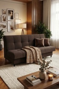 Brązowa sztruksowa wersalka rozkładana F5-K43