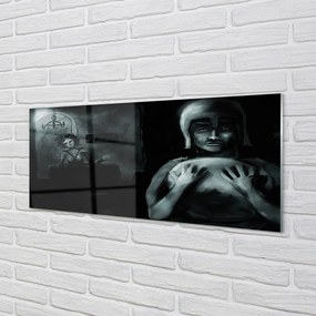 Panel szklany do Kuchni Mroczne Sylwetki
