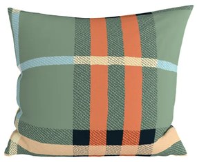 Zestaw 2 sztuk dekoracyjnych poszewek na poduszki z mikrofibry PLAIDORY 45x45 cm, zielony