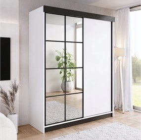 Szafa przesuwna z lustrem BARI 1 Biała 200