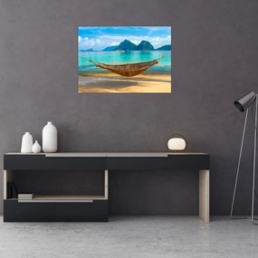 Obraz - Hamak na plaży (70x50 cm)