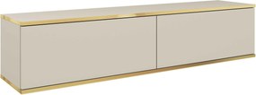 Szafka RTV wisząca VENEZIA 135 cm do Salonu pod Telewizor - Odcienie beżu