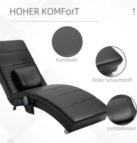 HOMCOM fotel rozkładany, 58 cm x 163 cm x 87 cm