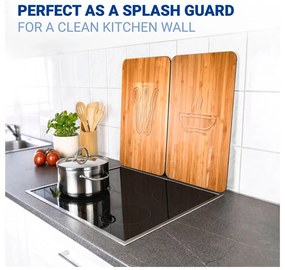 Zestaw 2 szklanych płyt ochronnych na kuchenkę Wenko Lunch, 52x30 cm