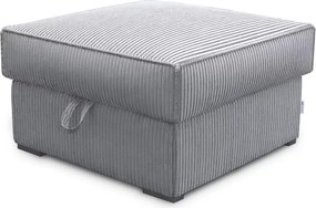 Pufa SMART COSARO XL z miejscem do przechowywania 71x71 cm, jasnoszara
