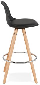Czarny hoker Kokoon Anau, wys. siedziska 64 cm