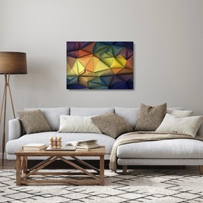 Obraz na szkle - Wielokątna abstrakcja 3D (70x50 cm)