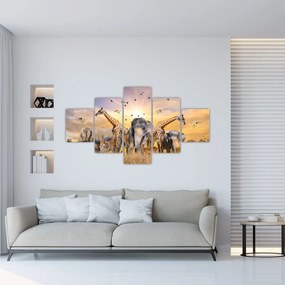Obraz - Afrykańskie zwierzęta (125x70 cm)