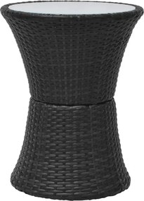 Zestaw czarnych mebli ogrodowych - Lisga