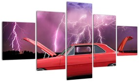 Obraz czerwonego auta (125x70 cm)