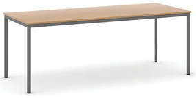 Stół jadalniany, 200x80 cm, ciemnoszara podstawa, buk