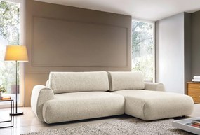 Nowoczesny narożnik rozkładany ecru H3-Z59