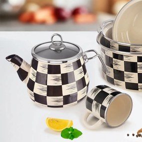 Orion Emaliowany czajnik szachownica Lem, 2 l