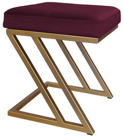 Pufa ZETA LOFT taboret podnóżek podstawa złota MG02