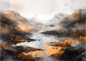 Obraz na szkle - Malowanie górskich krajobrazów (70x50 cm)