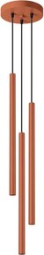 Industialna czerwona lampa wisząca - 4X M087 R7-E38
