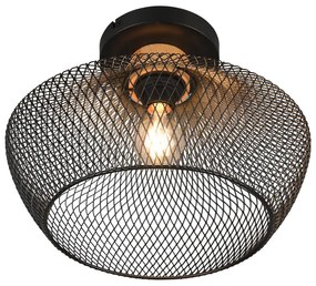 Czarna lampa sufitowa z metalowym kloszem ø 35 cm Valeria – Trio