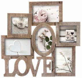 Ramka na zdjęcia LOVE z miejscem na 6 fotografii