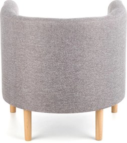 Tapicerowany fotel na drewnianych nóżkach Clubby