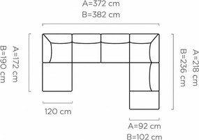 Narożnik Candelovio XL nowoczesny minimalistyczny do salonu styl skandynawski