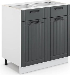 Szafka dolna do kuchni antracytowy domek wiejski 80x51.6x82 fame-line