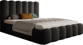 Łóżko skrzyniowe MONA V DomoHome, nowoczesny design z dużą przestrzenią do przechowywania, 180x200 cm, czarny