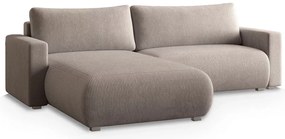 Beżowa rozkładana narożna sofa TAFIRA, dwustronna