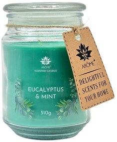 Arome Świeca w szkle 510 g, Eucalyptus & mint
