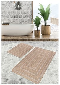 Brązowe dywaniki łazienkowe zestaw 2 szt. 60x100 cm – Mila Home