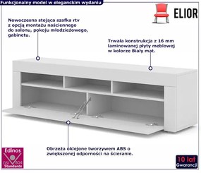 Biała szafka pod TV wisząca lub stojąca - Maveri