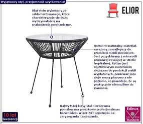 Stolik ogrodowy ze szklanym blatem - Rebbi