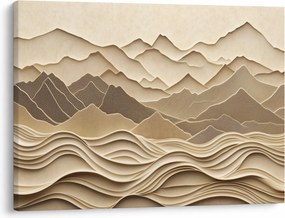 Obraz - 3D linie gór (70x50 cm)