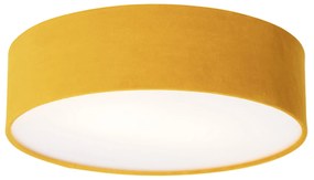 Nowoczesna lampa sufitowa ochrowa 40 cm ze złotym wnętrzem - Drum Nowoczesny Oswietlenie wewnetrzne