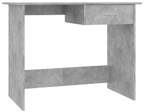 Loftowe biurko do pokoju w kolorze beton - Mirden
