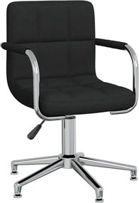 Czarny fotel obrotowy tapicerowany L0-R87