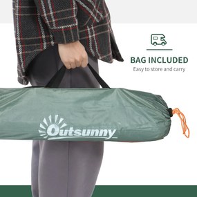 Kompaktowy namiot kopułowy dla 2 osób Outsunny, lekki, wodoodporny z torbą i haczykiem, Ciemnozielony
