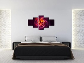 Obraz świecącej nowoczesnej abstrakcji (125x70 cm)