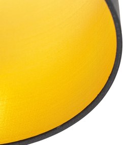 Lampa sufitowa czarna ze złotym wnętrzem 3-światłowa - Multidrum Nowoczesny Oswietlenie wewnetrzne