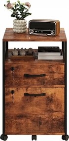 Szafka na kółkach kontenerek na dokumenty szufladami zamykana na kluczyk