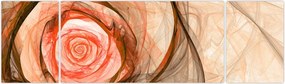 Obraz - Abstrakcyjny róż z białym tłem (170x50 cm)