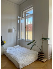 Rozkładany fotel z lnianym obiciem Karup Design Hippo Linen