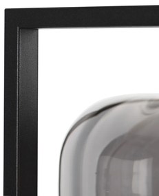 Inteligentna lampa podłogowa czarna z przydymionym szkłem z WiFi ST64 - Qara DownDesignerski Oswietlenie wewnetrzne