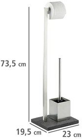 Stojak na papier toaletowy i szczotkę do WC, SLATE ROCK - 2 w 1, WENKO