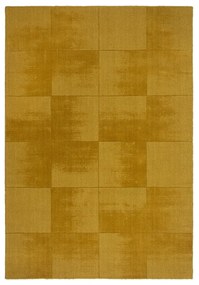 Wełniany dywan tkany ręcznie w kolorze ochry 160x230 cm Demi Check Ombre – Flair Rugs