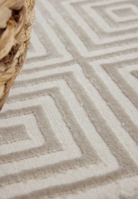 Dywan nowoczesny Perles Romby beżowo-białe 160 cm x 235 cm