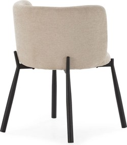 Beżowe tapicerowane fotele jadalniane zestaw 2 szt. Ginny – MOME